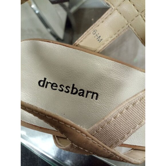 Women's Dressbarn Spring Taupe Brown/Tan Heels Size 6.5 - Picture 10 of 12